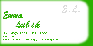 emma lubik business card